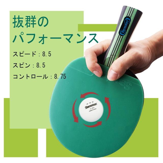 Senston 卓球セット 卓球ラケット 2本、ポータブルバッグ1個