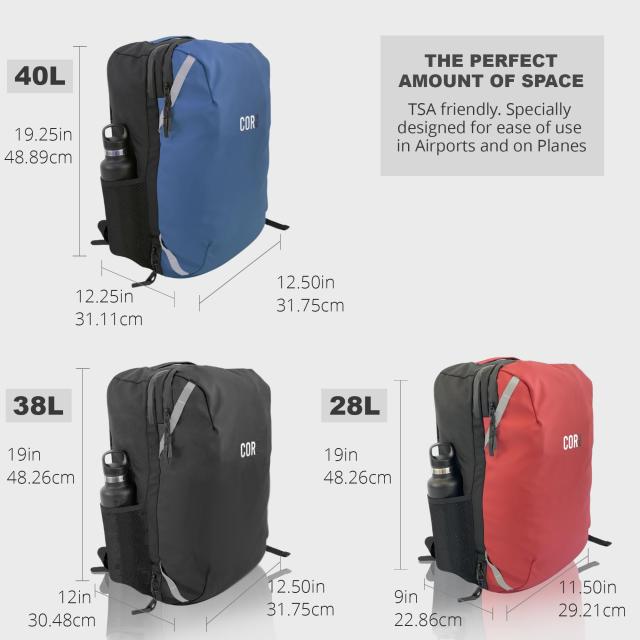 [COR Surf] アイランドホッパーバックパック | 究極のトラベルパック（28L、ブラック COR Surf] アイランドホッパーバックパック | 究極のトラベルパック