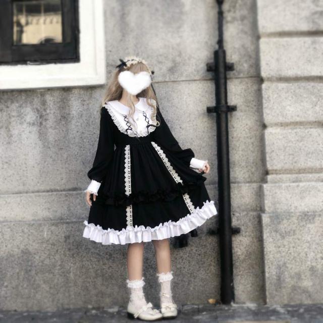 SSUPTEMBER？] ワンピース ロリータ 長袖 ロリータ服 ゴスロリ 