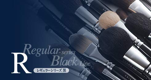 熊野筆 竹宝堂 正規品 レギュラーシリーズ 黒軸4点セット(R-P3,C4,S2,L1) S-R-1 専用ブラシケース(C-18)付きの通販は