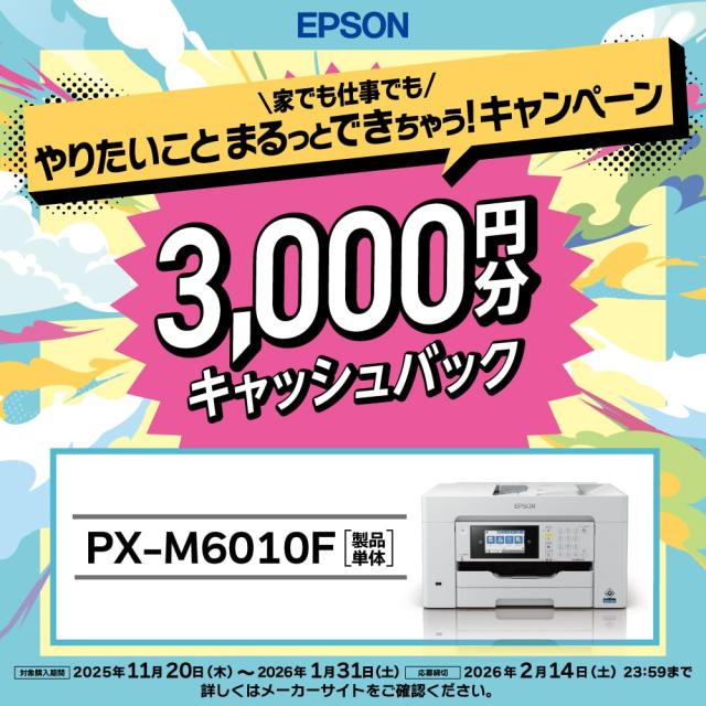 エプソン プリンター A3ノビ対応ビジネスインクジェットカラー複合機 FAX PX-M6010F コンパクト 1段カセットモデル