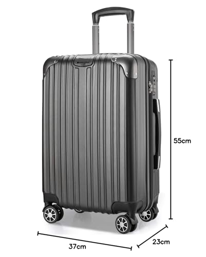 [VARNIC] スーツケース キャリーバッグ  ダブルキャスター 耐衝撃  TSAローク搭載 (L サイズ(98L), 灰) VARNIC] スーツケース キャリーバッグ ダブルキャスター 耐衝撃 TSA