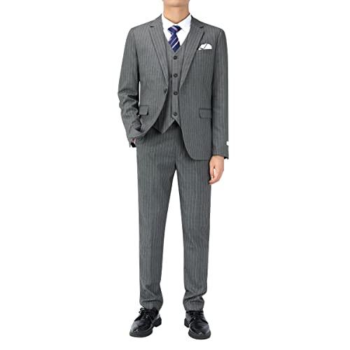 FOMANSH] スーツ メンズ スリーピース ビジネススーツ 1つボタン 
