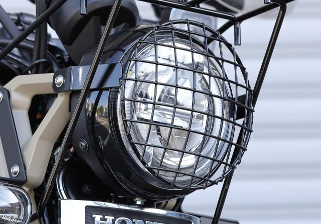 キジマ (kijima) バイク バイクパーツ ストーンガード ヘッドライトストーンガード CT125ハンターカブ(JA55/JA65) スチール製ブラック仕_2
