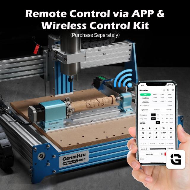 Genmitsu CNC フライス盤 PROVerXL 4030、 金属、木、アクリル、MDFなどの工芸品、DIYデザイン用、 3軸 CNC フライス盤、 XYZ作業エリア_2