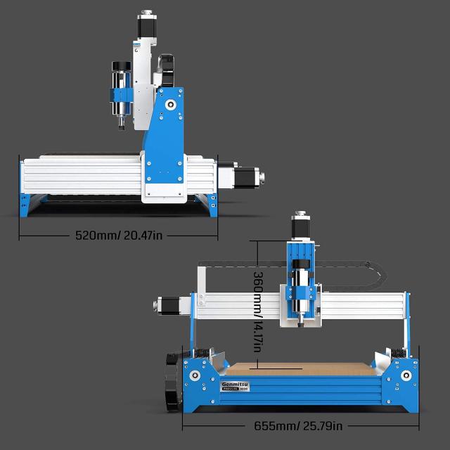 Genmitsu CNC フライス盤 PROVerXL 4030、 金属、木、アクリル、MDFなどの工芸品、DIYデザイン用、 3軸 CNC フライス盤、 XYZ作業エリア_8