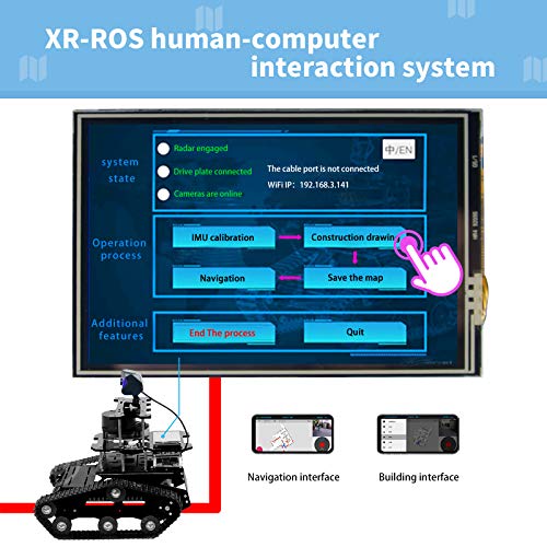 XiaoR Geek Raspberry Pi AIロボット 自動運転 ROSロボットカー 地図とナビゲーションを構築するためのラズベリーパイ4b付き_3