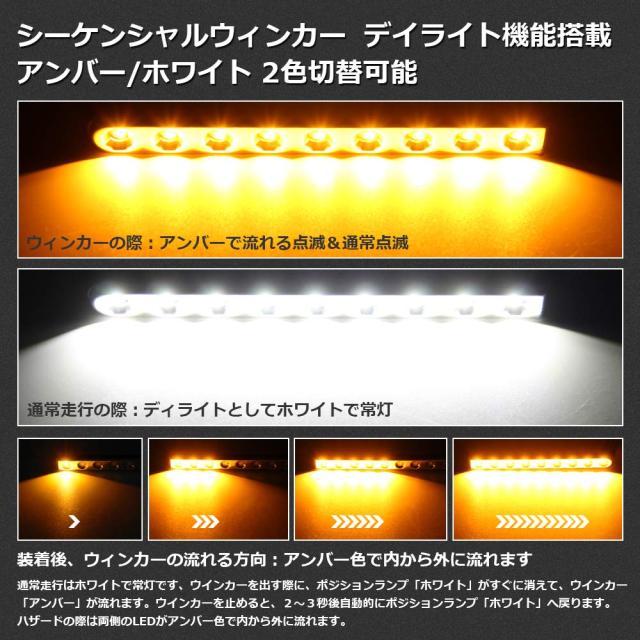 エルグランド E52 LEDウィンカー ポジションキット 流れる シーケンシャルウィンカー 機能付き ハイフラ防止 抵抗内蔵 ニッサン エルグラ