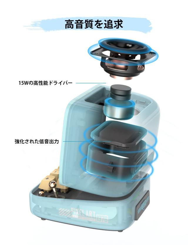 Divoom Ditoo-ProポータブルBluetoothスピーカー3.55インチLEDスクリーンピクセルディスプレイ、DSPワイヤレススピーカーAPPコントロールの通販は