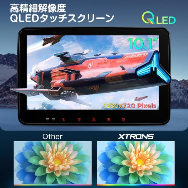 XTRONS カーナビ 2DIN 8コア Android13 一体型車載PC 10.1インチ QLED