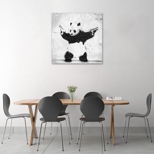 バンクシー アートパネル 特大 パンダが銃を持つ 絵画 動物