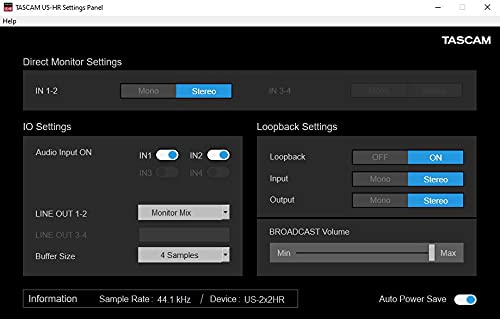 TASCAM(タスカム) US-2X2HR 2Mic, 2IN/2OUT 24bit/192kHzハイレゾ USBオーディオ/MIDIインターフェース Youtube 音楽制作 生配信 DTM_4