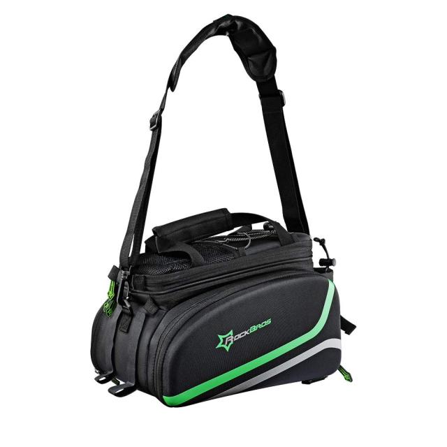 ROCKBROSリアバッグ 自転車 パニアバッグ 自転車サイドバッグ 大容量 17L-35L拡張可能 仕切り板/防水カバー付き 多機能 カメラバッグ ツ_4