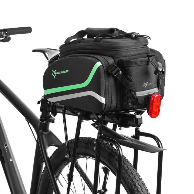ROCKBROSリアバッグ 自転車 パニアバッグ 自転車サイドバッグ 大容量 17L-35L拡張可能 仕切り板/防水カバー付き 多機能 カメラバッグ ツ_5