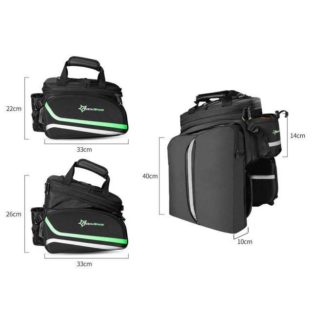 ROCKBROSリアバッグ 自転車 パニアバッグ 自転車サイドバッグ 大容量 17L-35L拡張可能 仕切り板/防水カバー付き 多機能 カメラバッグ ツ_6