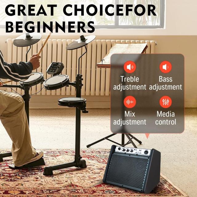 Coolmusic DM20 20W BT パーソナルモニターアンプ電気ドラムアンプ