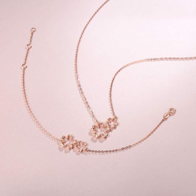 [FANCIME] K18 ピンクゴールド 桜 ネックレス レディース ペンダント 揺れる 記念日 誕生日 母の日 クリスマス プレゼント ギフトラッピ_4