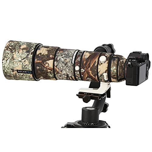 ROLANPRO レンズカバー | 適用ソニー FE 200-600mm F5.6-6.3 G OSS 対応 | 望遠レンズ用カモフラージュカバー | 3層構造保護、防水 | カ