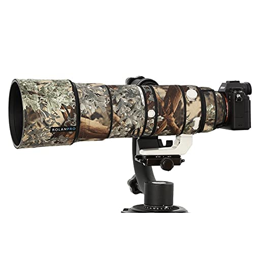 ROLANPRO レンズカバー | 適用ソニー FE 200-600mm F5.6-6.3 G OSS 対応 | 望遠レンズ用カモフラージュカバー | 3層構造保護、防水 | カ