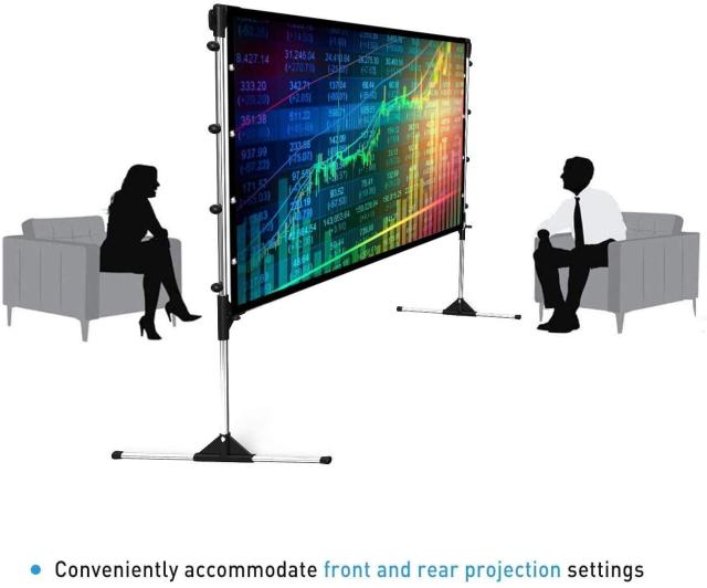 スクリーン 120インチ 16:9 プロジェクタースクリーン スタンド付き 自立式スクリーン projector screen スクリーン 壁掛け 持ち運び 折_5