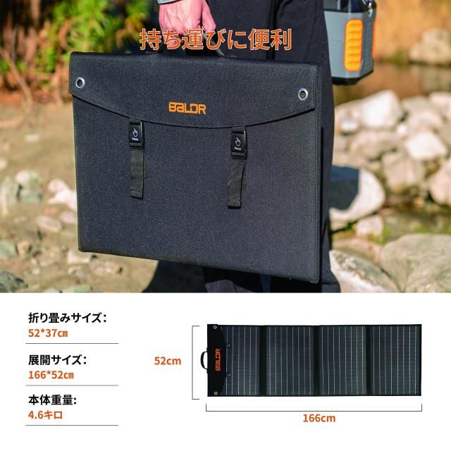 2024年最新バージョン】BALDR ソーラーパネル 120W 最新型ETFE 地震