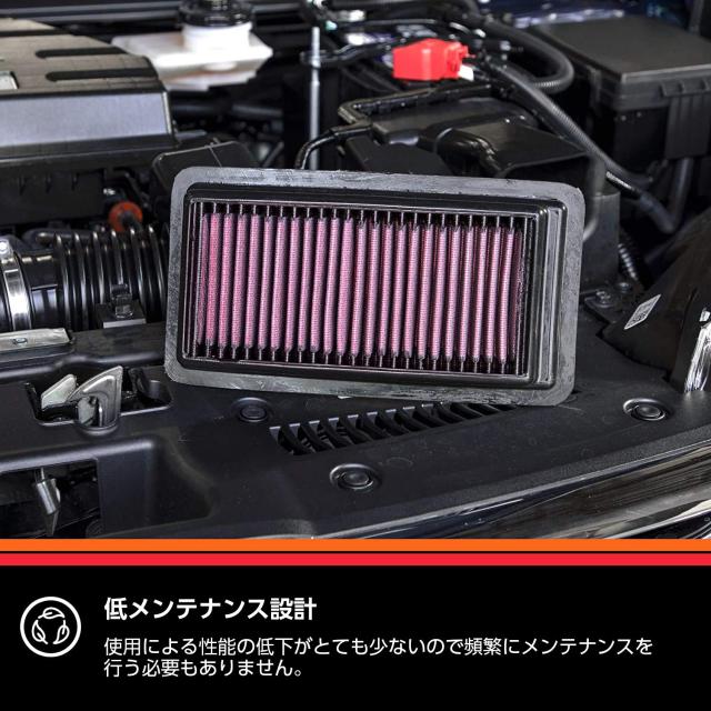 【正規輸入品】 K＆N 純正交換 エアフィルター スズキ スイフトスポーツ ZC33S 1.4T 用 33-3130_7