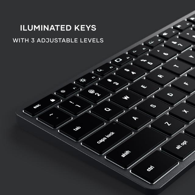 Satechi スリム W3 USB-C キーボード 有線 バックライト US配列 テンキー付き, 有線キーボード (MacBook Pro, iMac, Mac Mini など Macデ_1