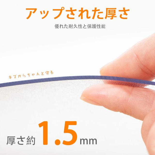 ダイニングマット クリア PVC 180X180cm 特大サイズ 超大判 厚さ1.5mm クリアマット テーブルマット 透明マット ソフト 撥水 おしゃれ 汚_5