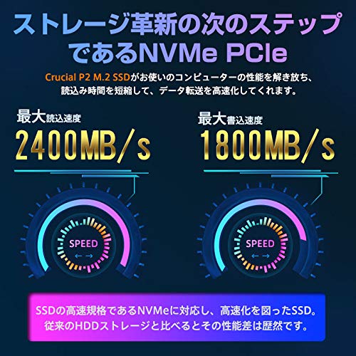 Crucial クルーシャル P2シリーズ 1TB(1000GB) 3D NAND NVMe PCIe M.2 SSD CT1000P2SSD8 [並行輸入品]_5