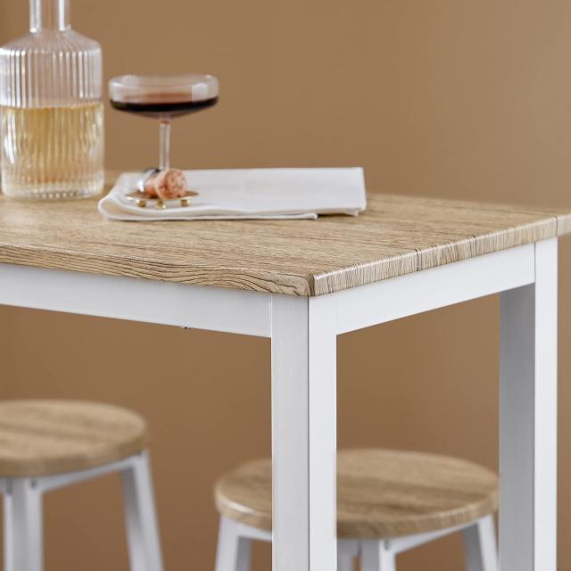 SoBuy カウンターテーブル ダイニングテーブル 4人用 バーカウンター  