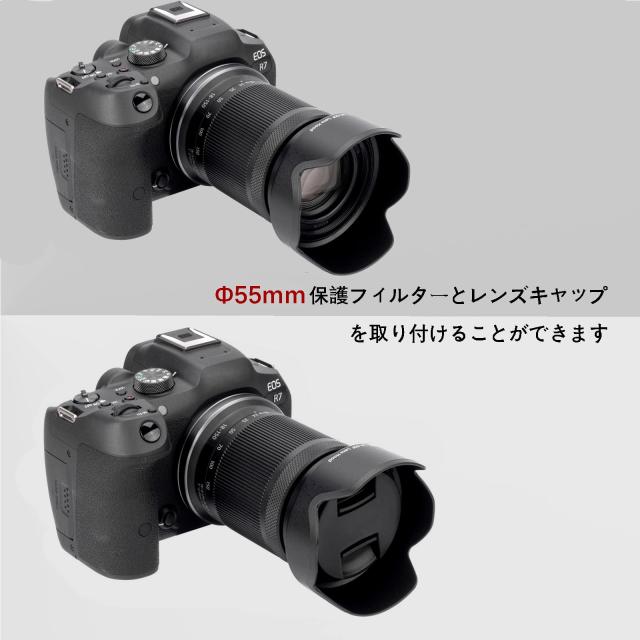 JJC EW-60F 可逆式 レンズフード Canon R7 / R10 + RF-S 18-150mm F3.5