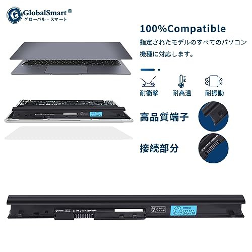 NEC PC-VP-WP139 14.8V 2600mAh 対応用 PC-LE150T1W LE150T2W NS600 ノートパソコンバッテリ GlobalSmart 純正 バッテリー【14.8v・2600mの通販は