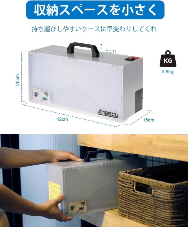 Anesty 塗装ブース スプレーブース LED照明 スイッチ2モード LEDのみ