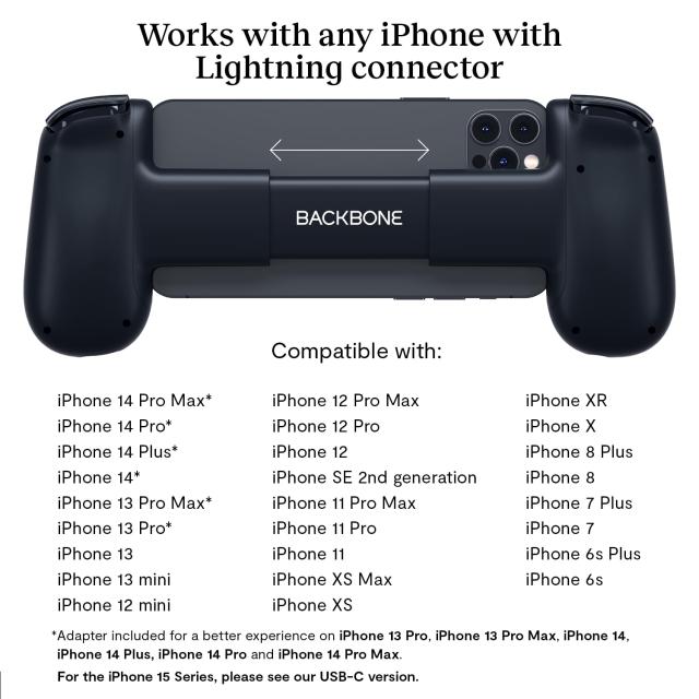 BACKBONEモバイルゲームコントローラー（Lightning） 第1世代 Amazon.co.jp: BACKBONE One モバイルゲームコントローラー for
