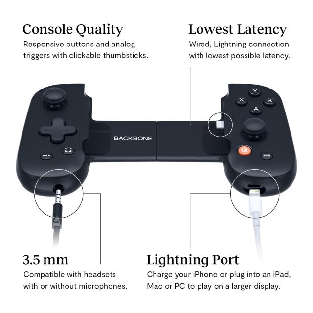 BACKBONEモバイルゲームコントローラー（Lightning） 第1世代 Amazon.co.jp: BACKBONE One モバイルゲームコントローラー for