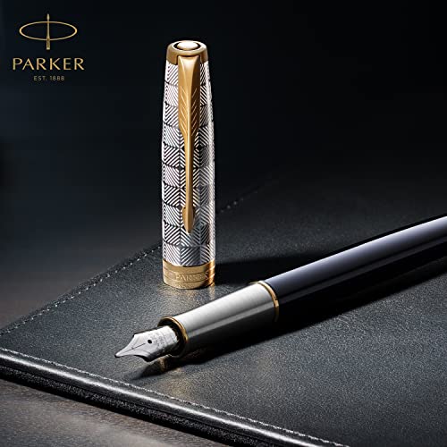 美品 PARKER パーカー ソネットプレミアム メタル&ブラックGTボールペン Parker Instrument d'Écriture