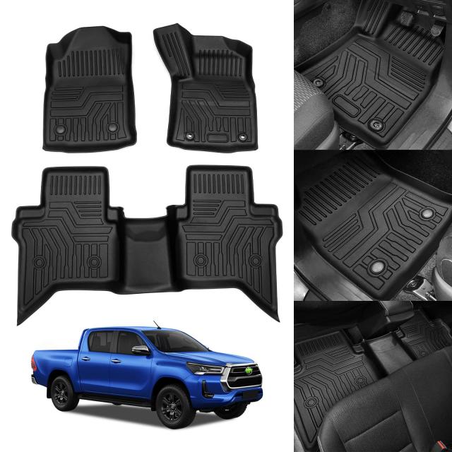 Cartist トヨタ ハイラックス GUN125 3D フロアマット 立体カーマット オートマ車専用 HILUX GUN125 2017年9月〜 右ハンドル専用 TPE素材_6