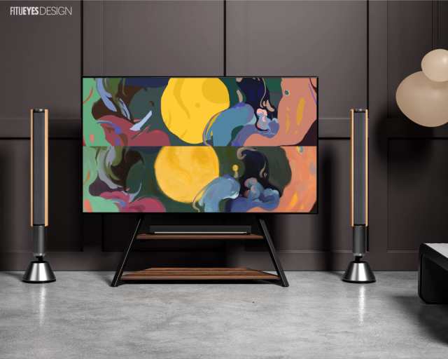 FITUEYES DESIGN テレビスタンド 大型 TVスタンド ハイタイプ 壁