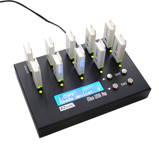 EZ DUPE【業務用クローン・データ消去機器】1-9 Mini USB Pro USBメモリデュプリケーター スタンドアロン 軽量 標準機能 コピー イレース_5