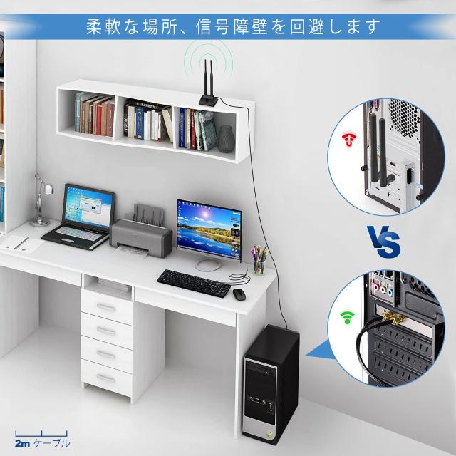 BINGFU NGFF M.2 アンテナ キット 6dbi RP-SMAオスデュアル BINGFU NGFF M.2 アンテナ キット 6dbi RP-SMAオスデュアル