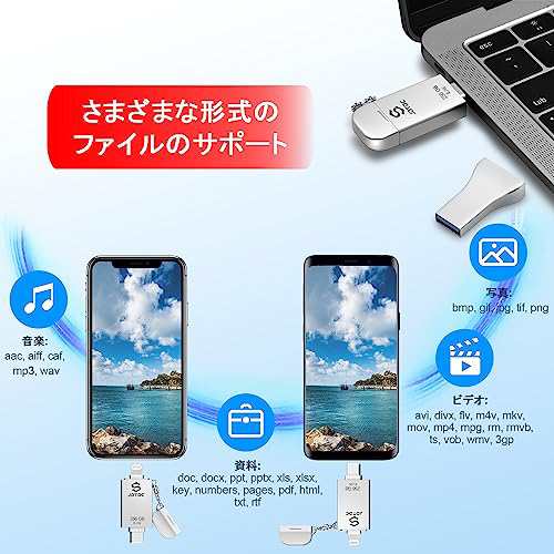 iPhone USBメモリ256GB【Apple MFi 認証】iPhoneフラッシュドライブ