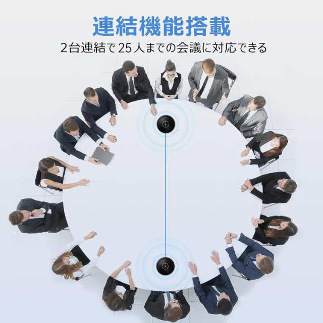 EMEET M2 Maxスピーカーフォン マイクスピーカー USB/Bluetooth/Dongle対応 在宅勤務用 最大15人まで対応 360?全方向集音 エコー・ノイズの通販は