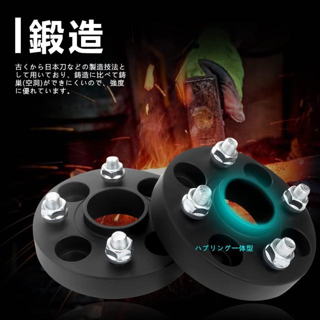 GAsupply 鍛造ワイドトレッドスペーサー PCD100 4H 内径54.1 M12XP1.5 厚さ20mm ワイトレハブリング一体 マ GAsupply 鍛造ワイドトレッドスペーサー PCD100 5H 内径54.1 M12XP1.5