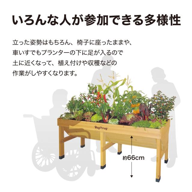 タカショー プランター ホームベジトラグ ウォールハガー S グレイウォッシュ 鉢 植木鉢 木製 野菜 花 奥行46cmの省スペース設計 高さ80c_7