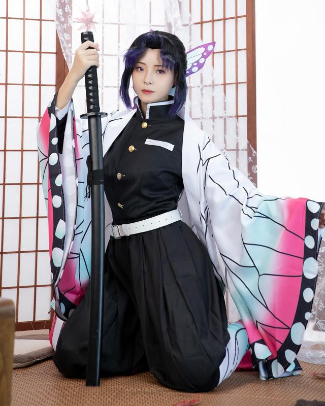 神併良品 胡蝶しのぶ コスプレ ウィッグ付き 蟲柱 胡蝶忍