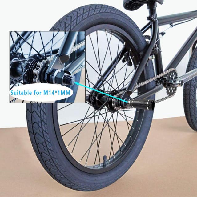 WADEKING WHW 自転車ペグ 長さ4.3インチ 14mm車軸に適用 フリー