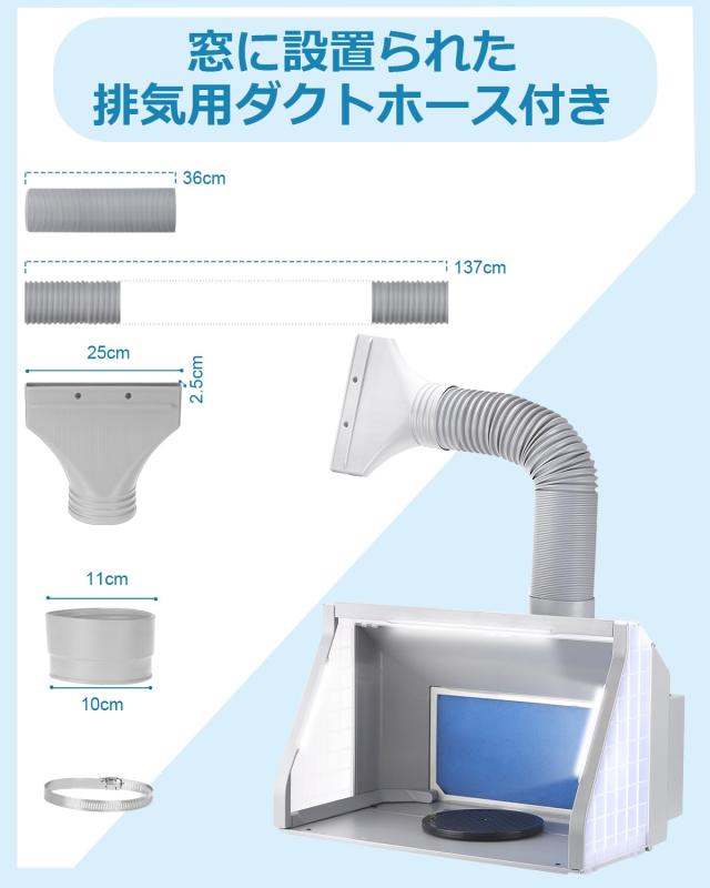 Anesty ADFSPB-01 塗装ブース スプレーブース 2基フアン LED照明 明る