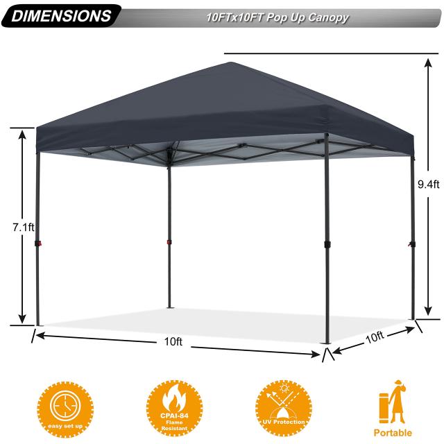 ABCCANOPY タープテント ワンタッチタープテント コンパクト 2.5m/3m
