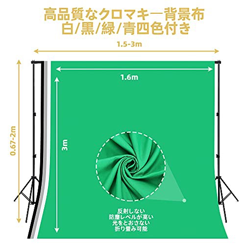 LED FOSITAN プロな写真撮影用照明 ソフトボックス 写真照明 95W電球×4 