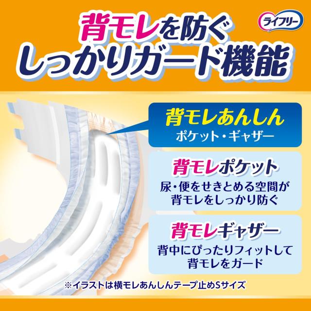 【ケース販売】ライフリー テープ止めおむつ 横モレあんしんテープ止め LLサイズ 60枚(15枚×4)4回吸収 【寝て過ごすことが多い方】_4